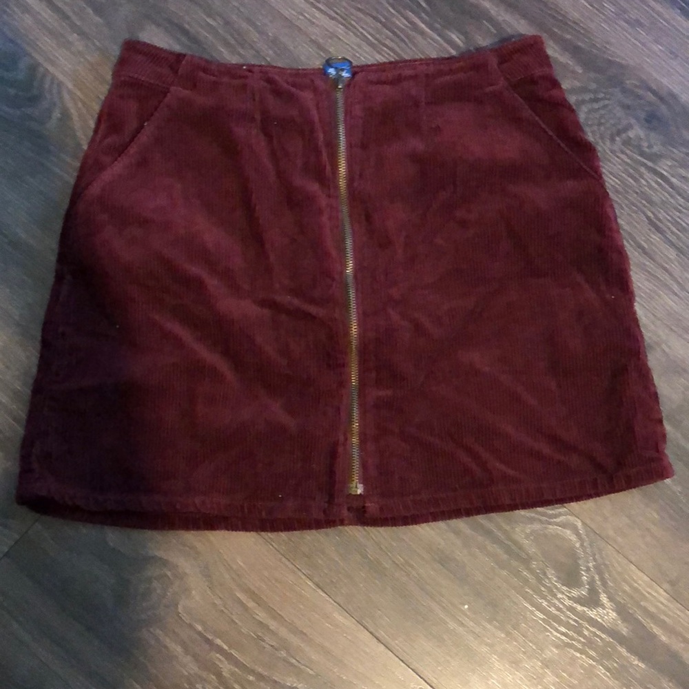 Arizona zip up corduroy mini skirt size 11